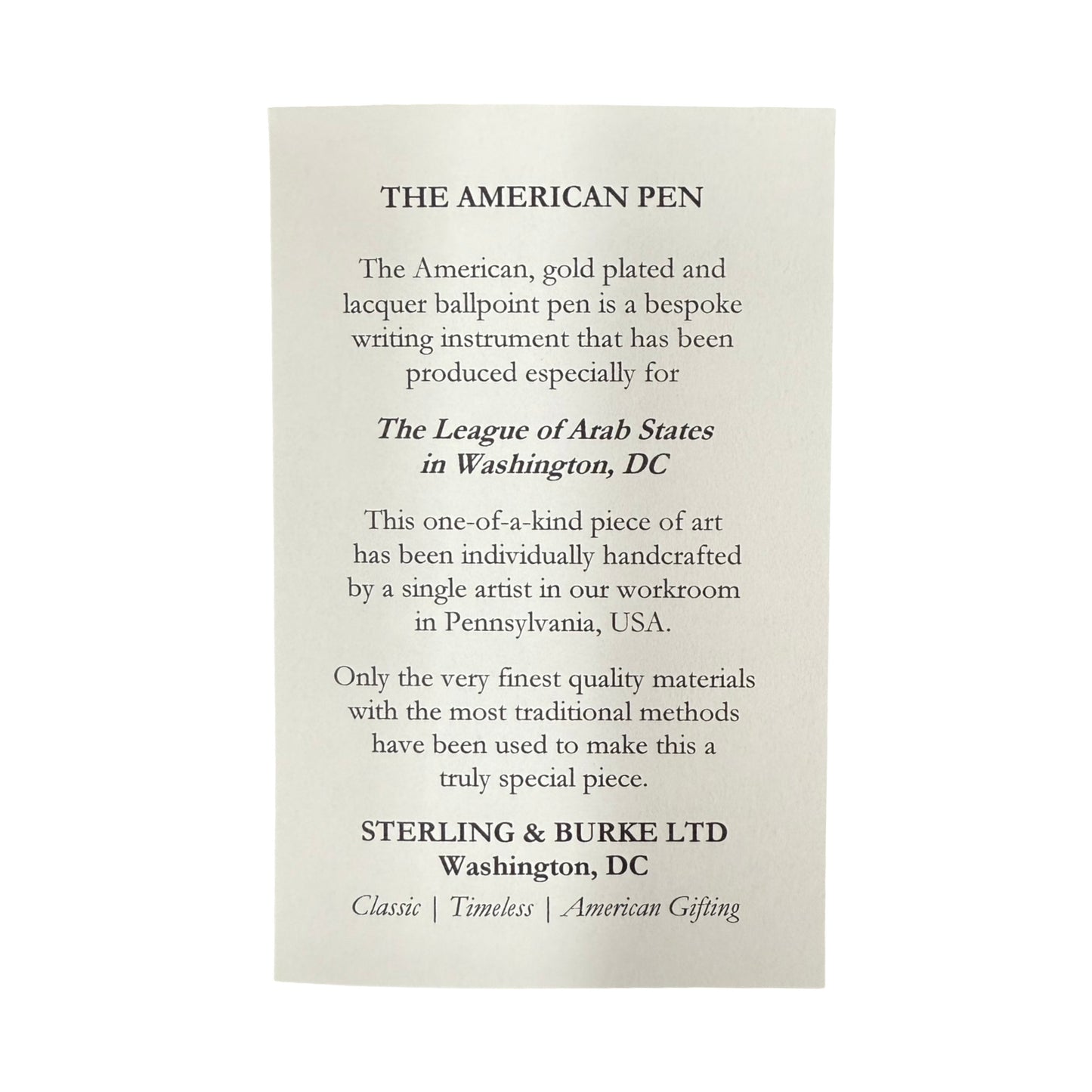 LEAGUE OF ARAB STATES | 2025 | Ambassador Gift | Writing Instrument & Luxury Journal