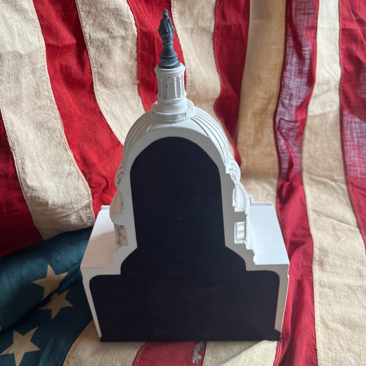 Capitol Building Sculpture Award | AGC PAC | Marble Base Only | White Cararra Marble | 7 by 8 by 1.25 inches