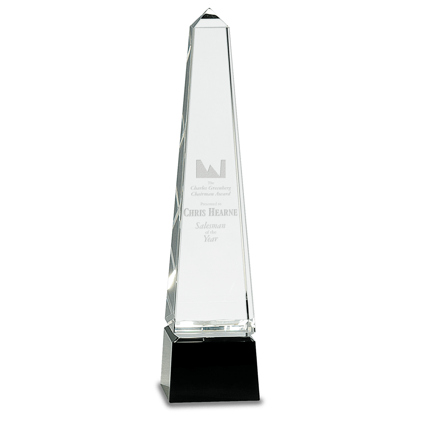 Crystal Obelisk | Washington Monument Award | 12 Inch Height on Base