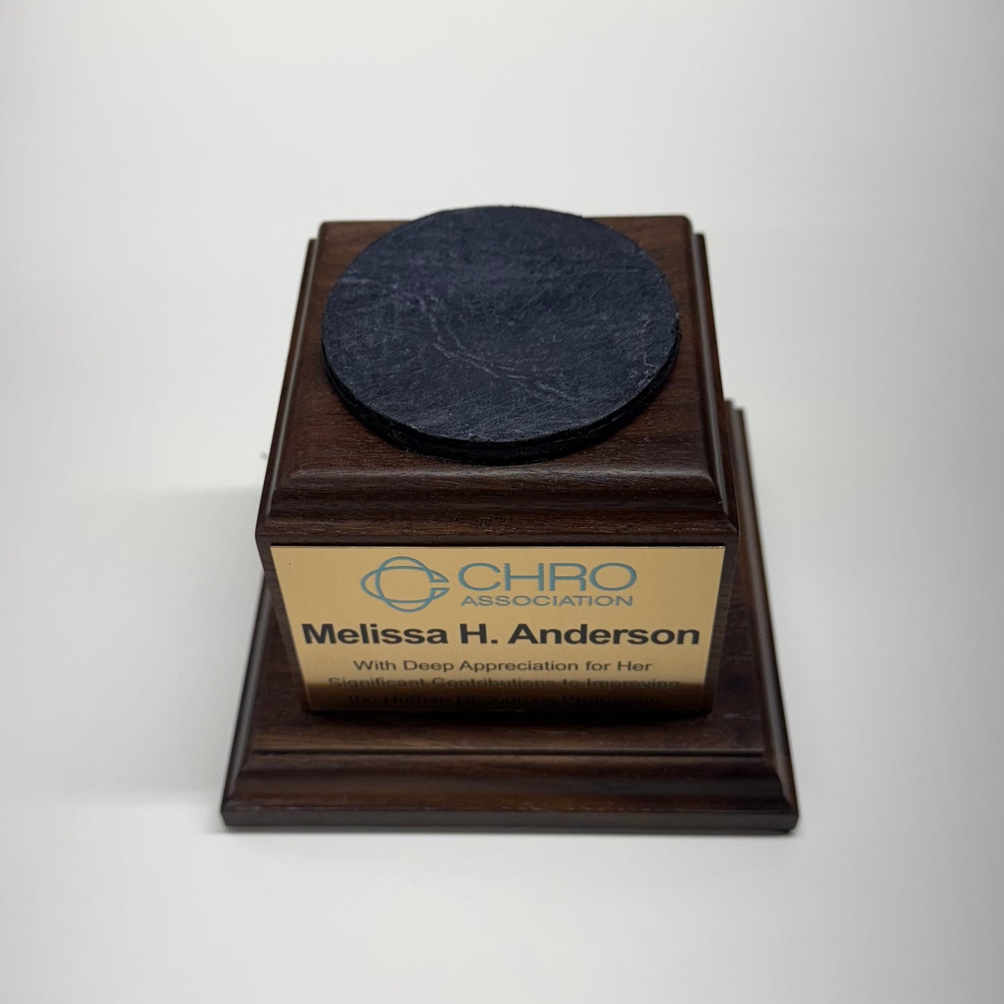 HR Policy Association | 2025 AWARDS | Capitol Dome Award with Engraved Plate on Natural Walnut Base
