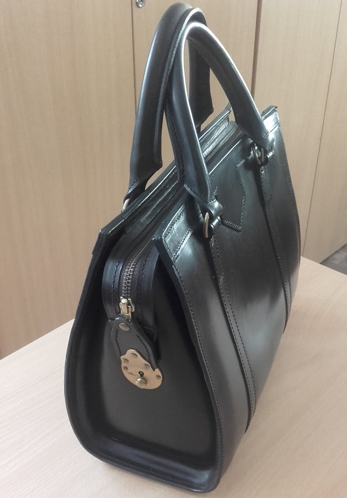 Bespoke Classic Beatrice Bag Handbag | Patterns and Pieces for Production | Hand Stitched | English Bridle Hide | 12 inches | Deposit Only