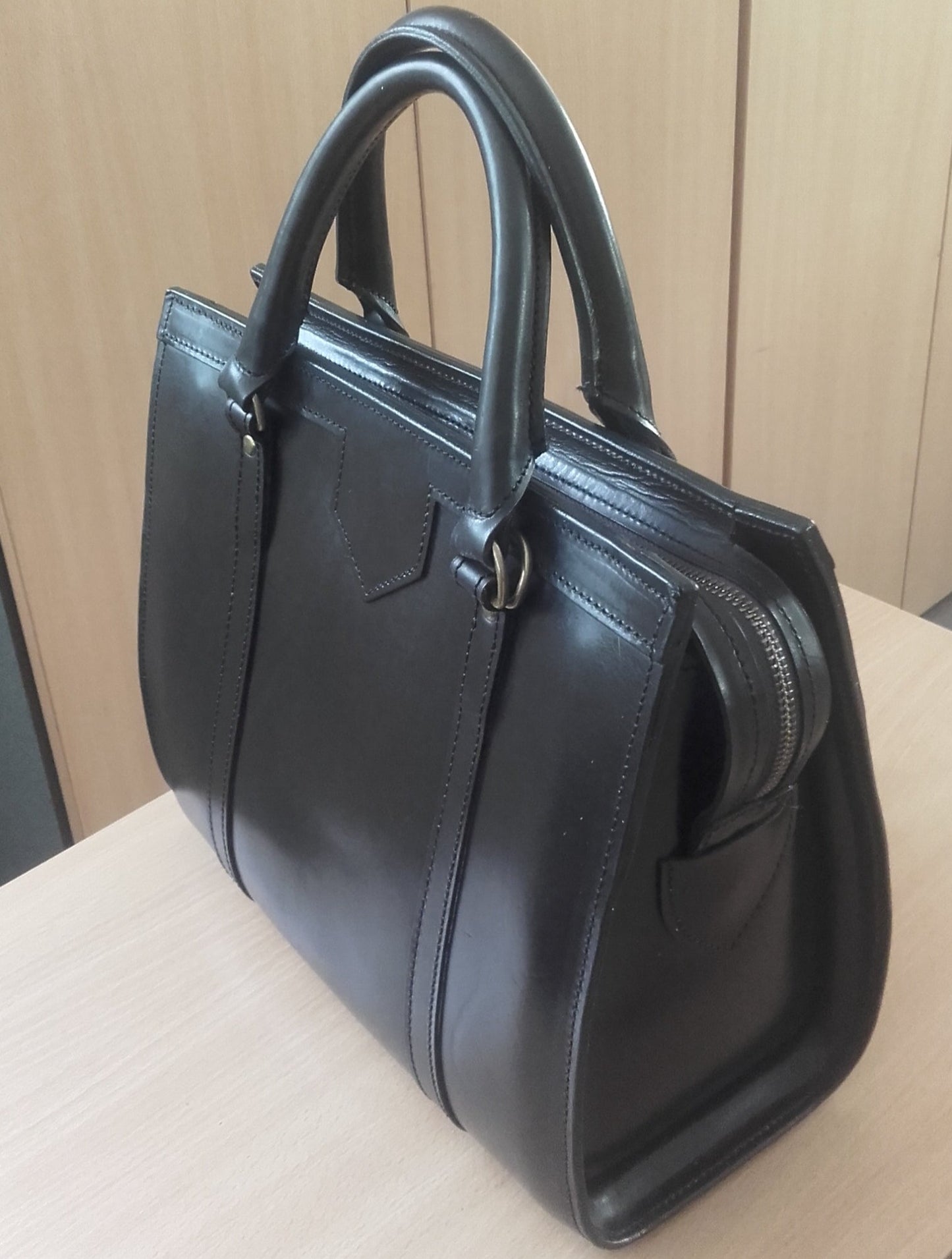 Bespoke Classic Beatrice Bag Handbag | Patterns and Pieces for Production | Hand Stitched | English Bridle Hide | 12 inches | Deposit Only