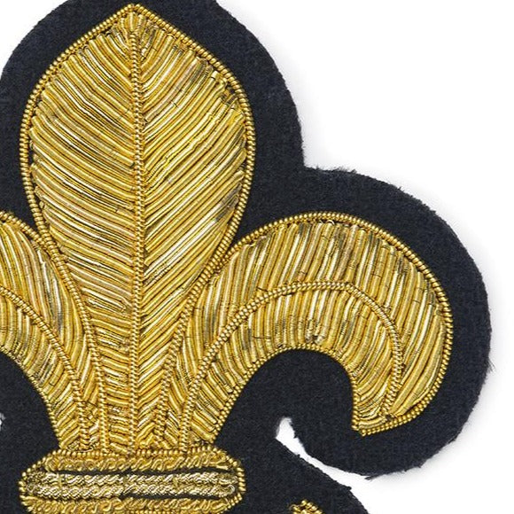 Fleur de lys Blazer Badge | Fleur de Lys Blazer Badge | Gold Custom Design | Made in England