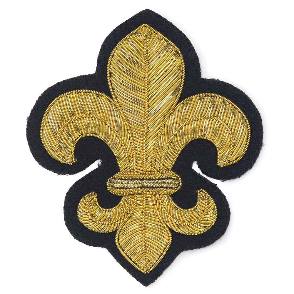Fleur de lys Blazer Badge | Fleur de Lys Blazer Badge | Gold Custom Design | Made in England