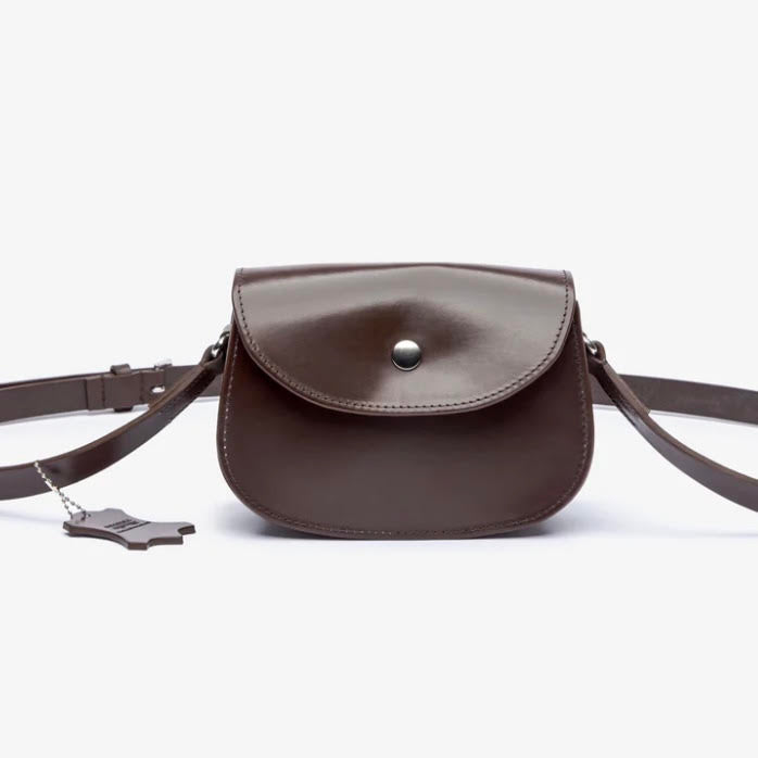 Beorma's Brum Handbag | English Bridle | Made in England | 7.5" Bridle Hide Cross Body
