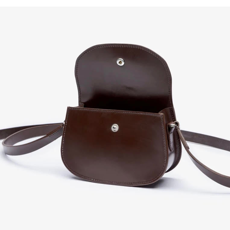 Beorma's Brum Handbag | English Bridle | Made in England | 7.5" Bridle Hide Cross Body