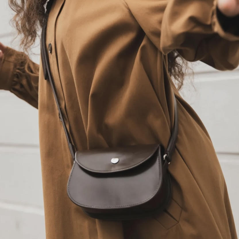 Beorma's Brum Handbag | English Bridle | Made in England | 7.5" Bridle Hide Cross Body