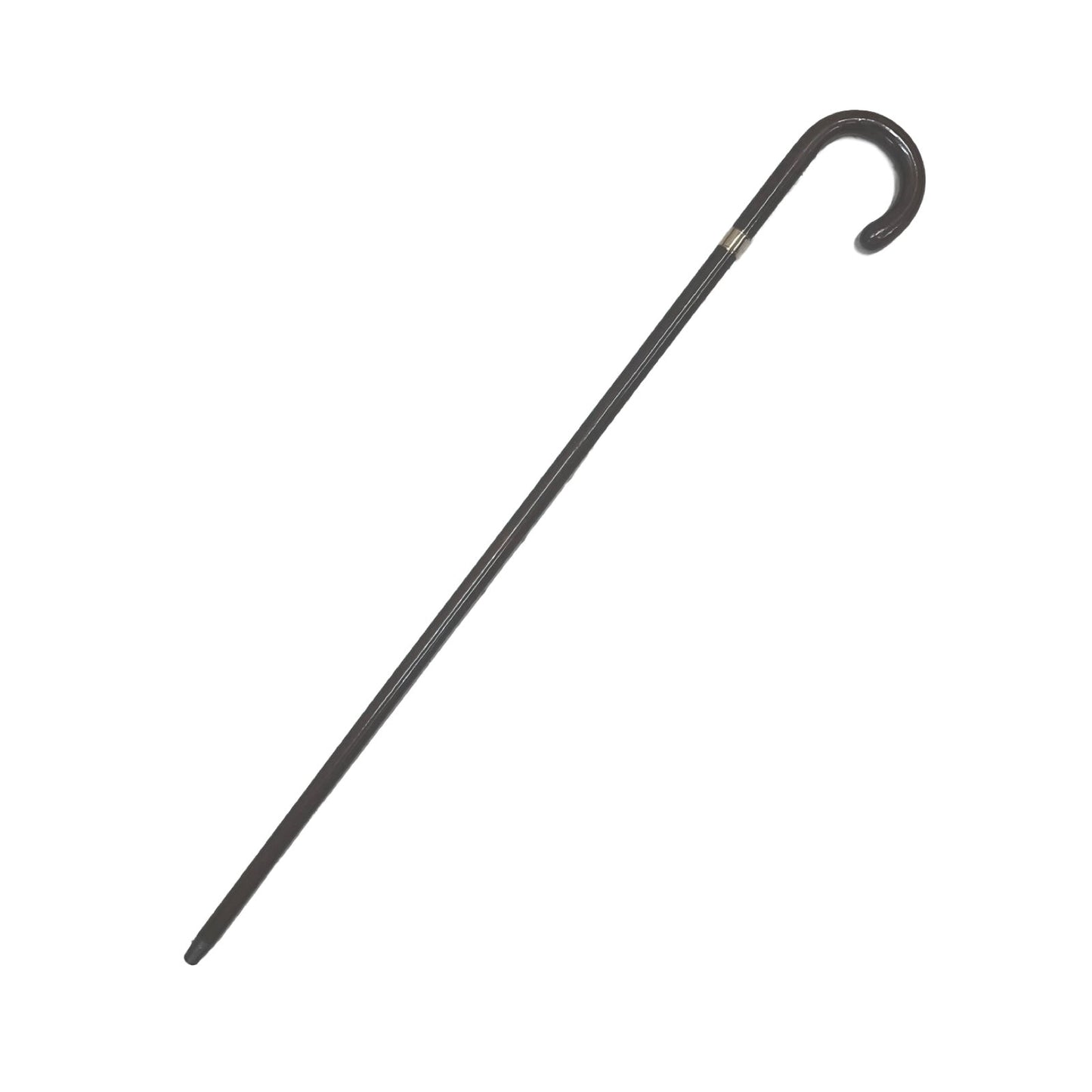 Maple Crook Handle Cane for a Lady | Slender, Elegant Cane with Gold Band | Made in England |