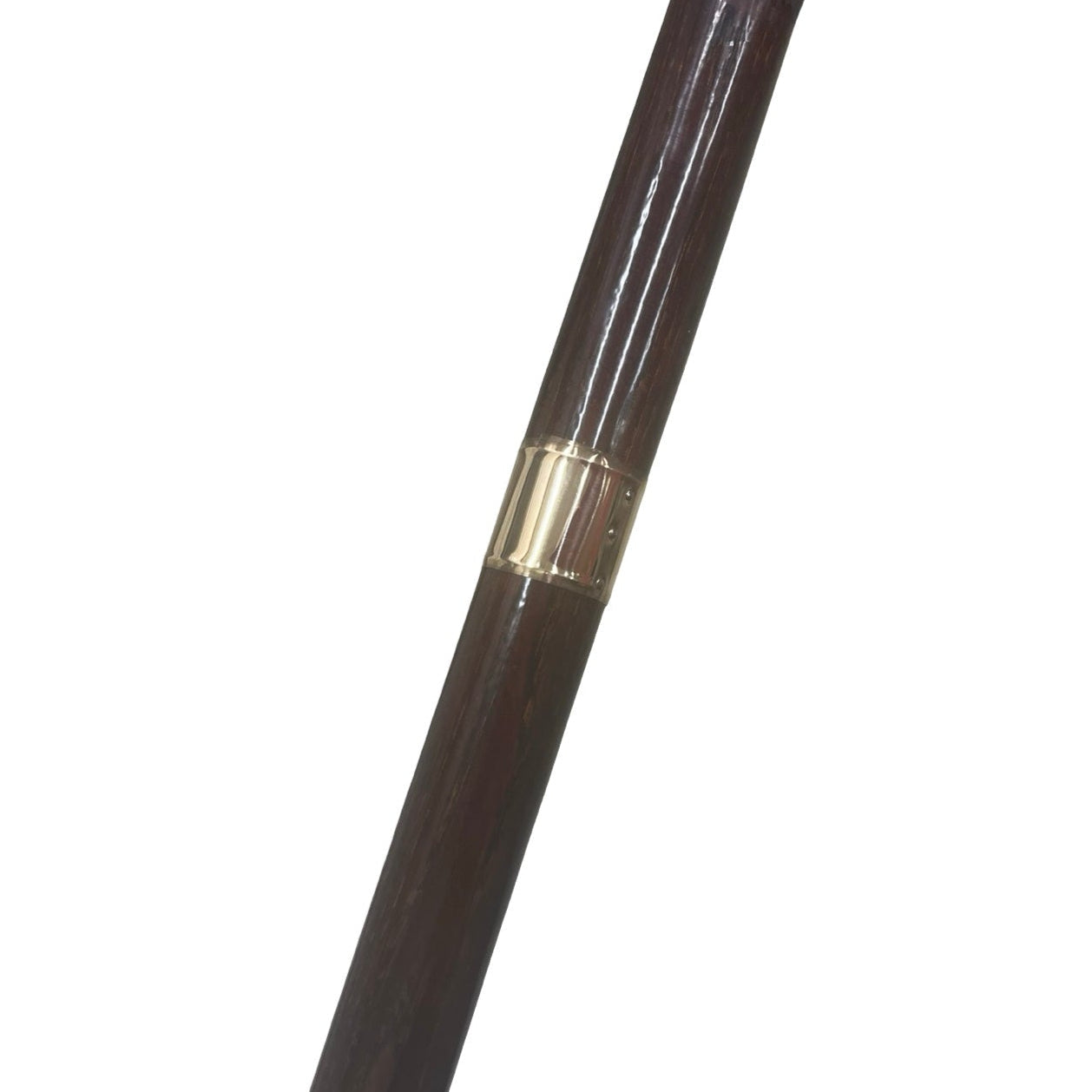 Maple Crook Handle Cane for a Lady | Slender, Elegant Cane with Gold Band | Made in England |