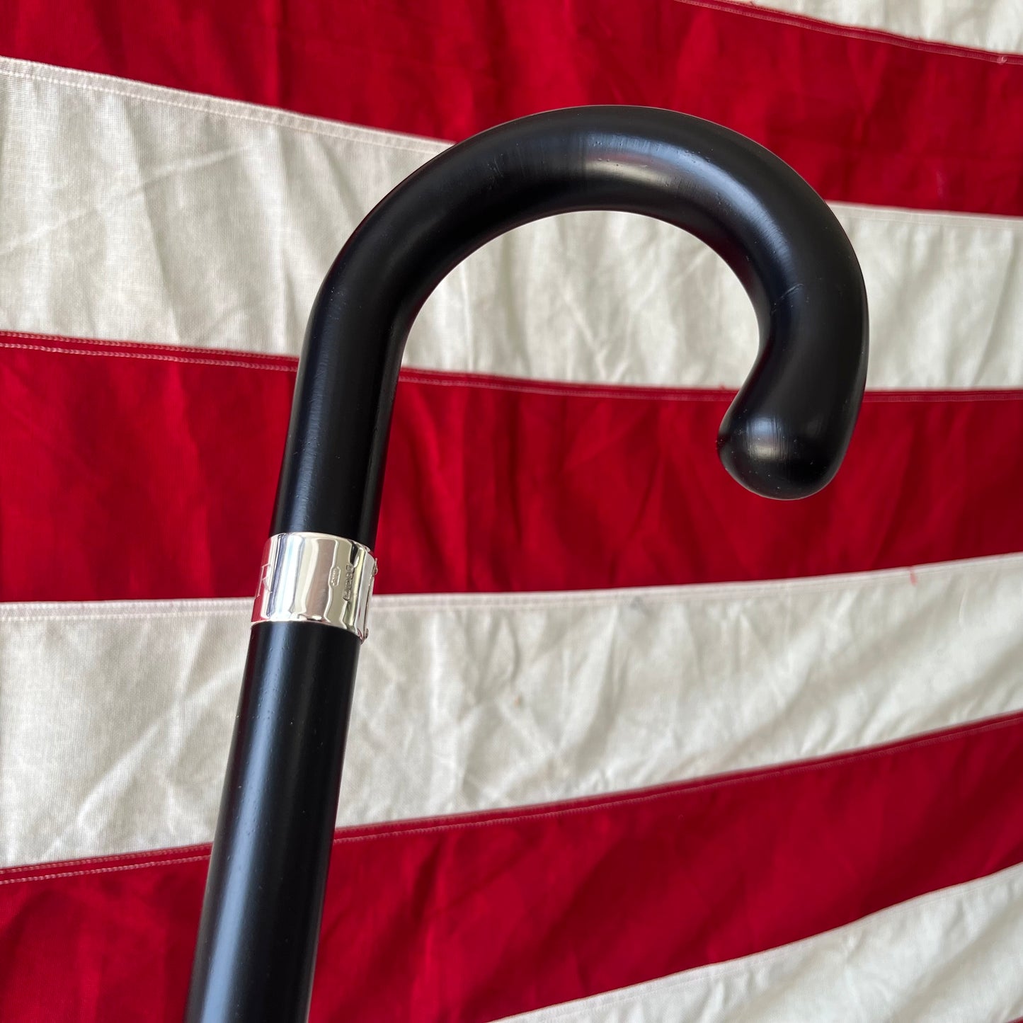 Luxury Wood Cane | Polished Black Maple Walking Stick Cane | Crook Handle | Finest Quality | Made in England
