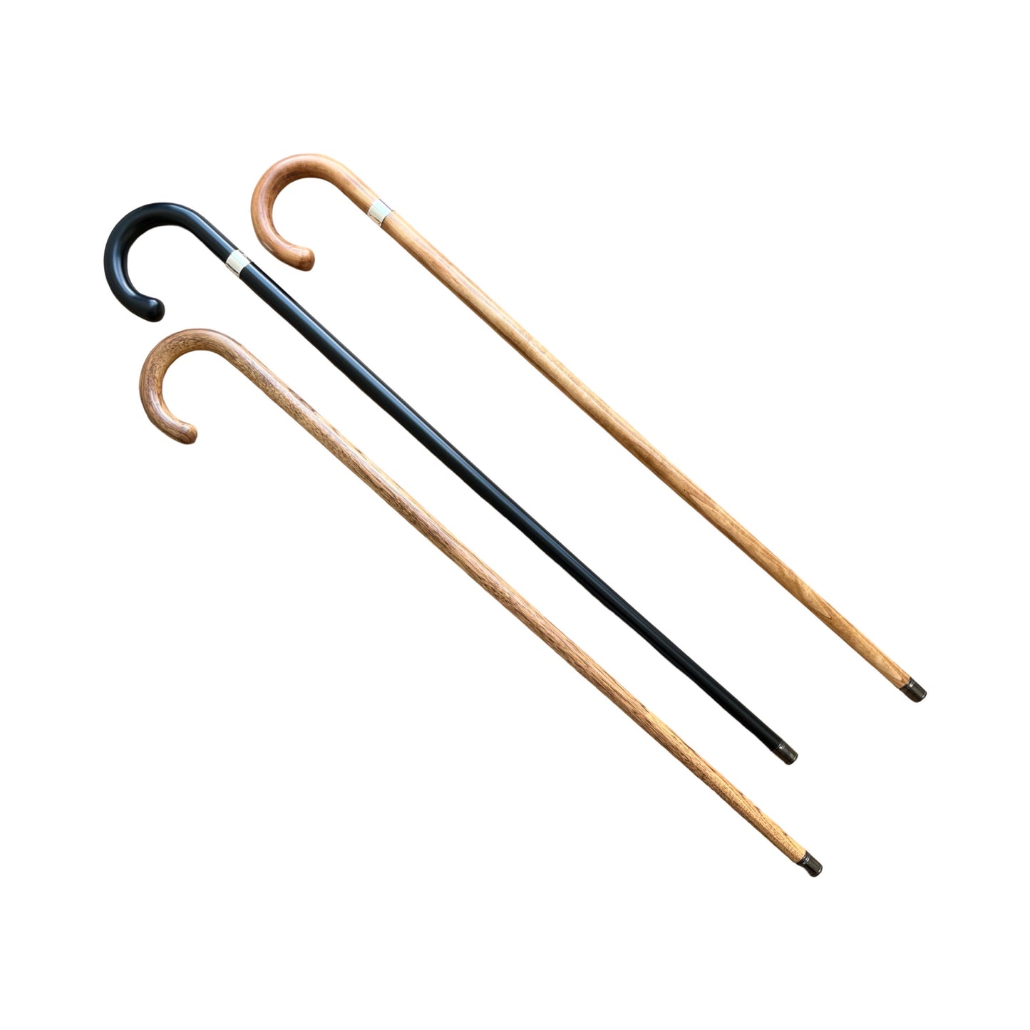 Luxury Wood Cane | Polished Black Maple Walking Stick Cane | Crook Handle | Finest Quality | Made in England