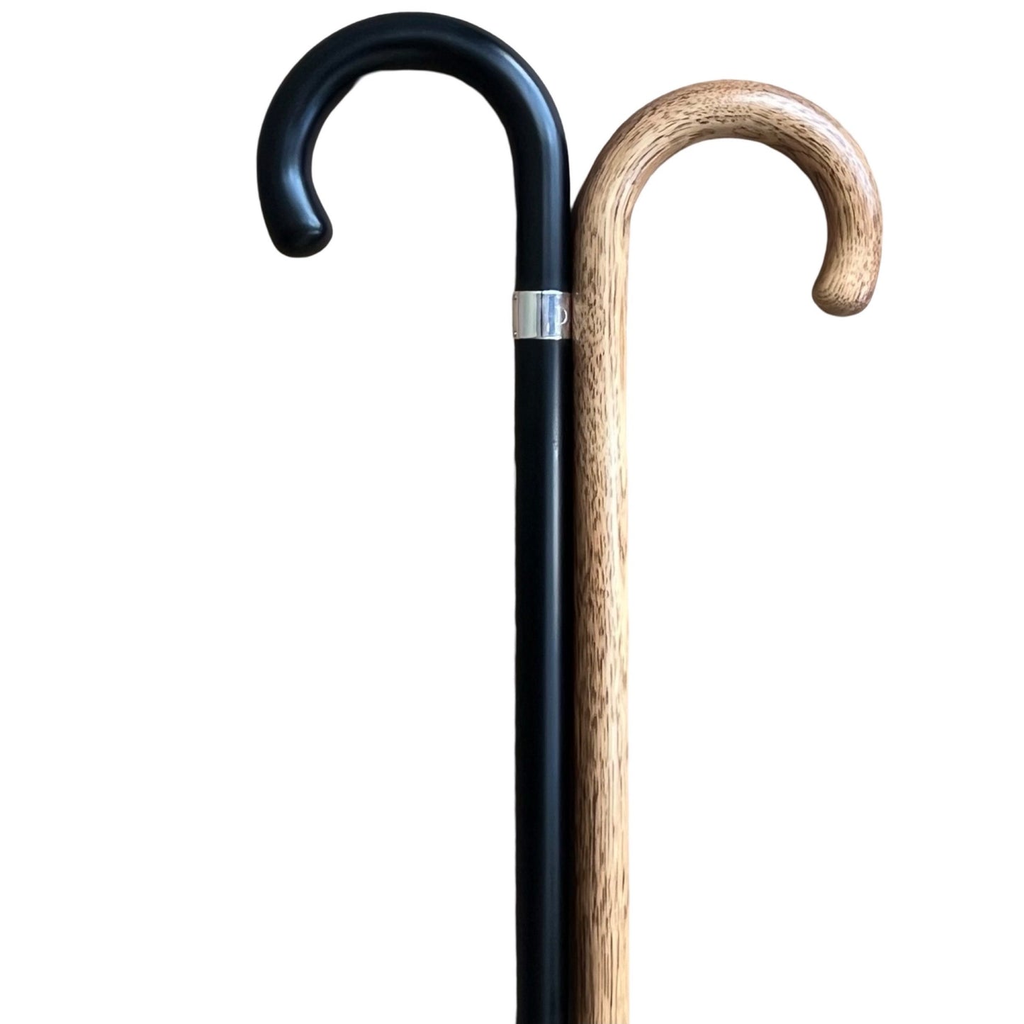 Luxury Wood Cane | Polished Black Maple Walking Stick Cane | Crook Handle | Finest Quality | Made in England