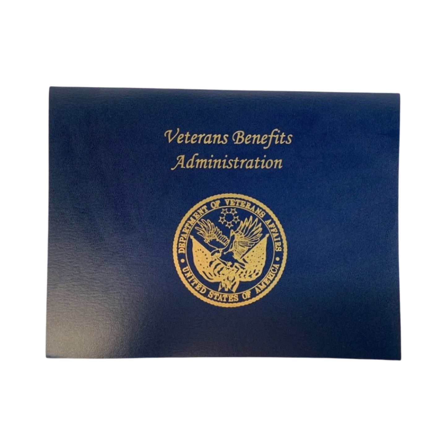 Custom Certificate Holder | Veterans Benefits Administration | 100 Flexible Cover Certificate Holder | 8.5 by 11 inch Horizontal | Washington, DC | Charing Cross USA