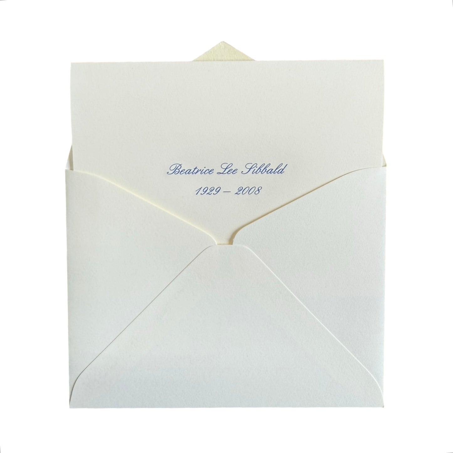Condolence Acknowledgement Informal Notes | Beatrice Lee Sibbald