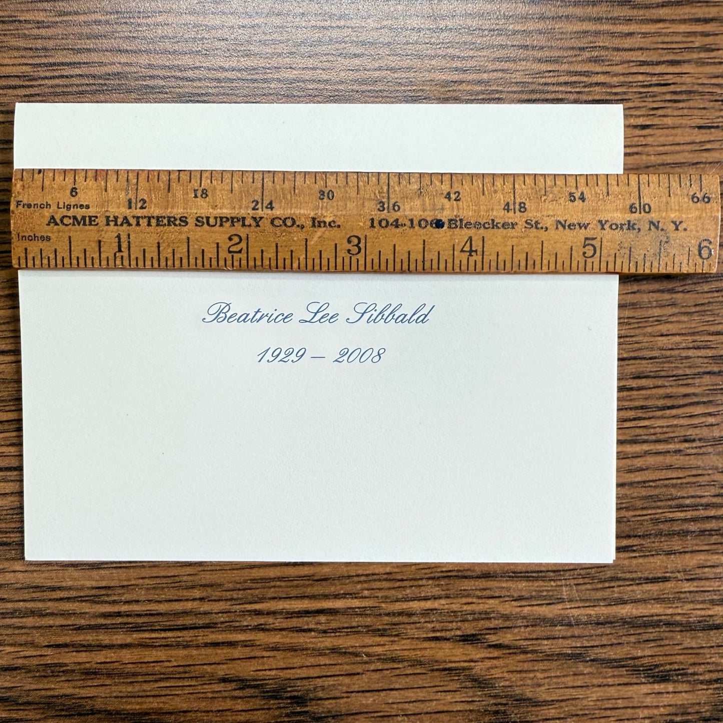 Condolence Acknowledgement Informal Notes | Beatrice Lee Sibbald