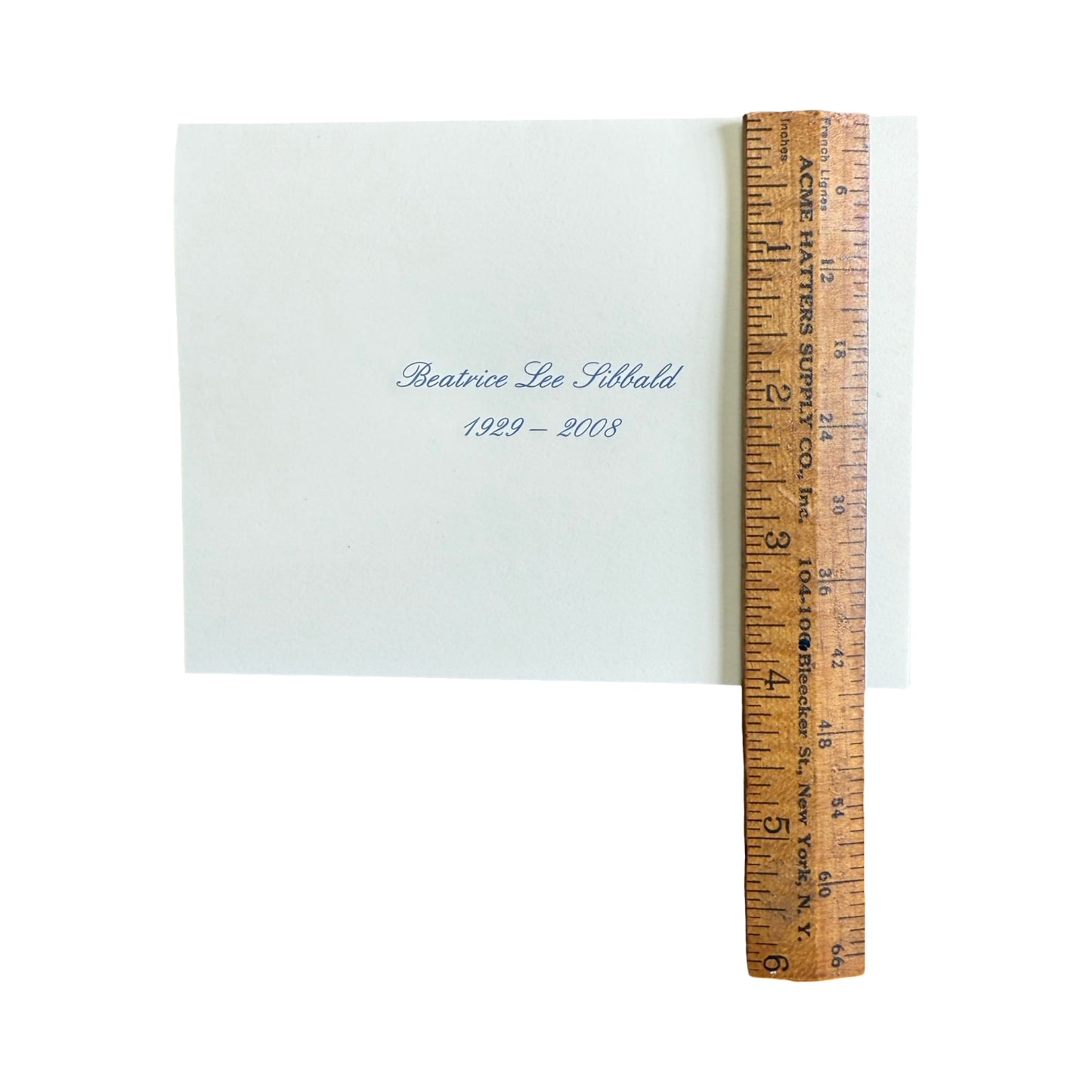 Condolence Acknowledgement Informal Notes | Beatrice Lee Sibbald