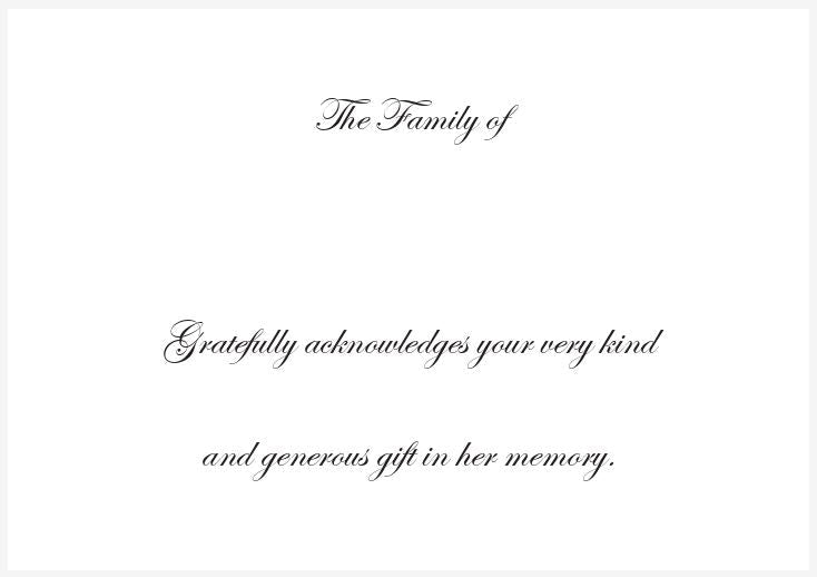 Condolence Acknowledgement Informal Notes | Sample Proofs