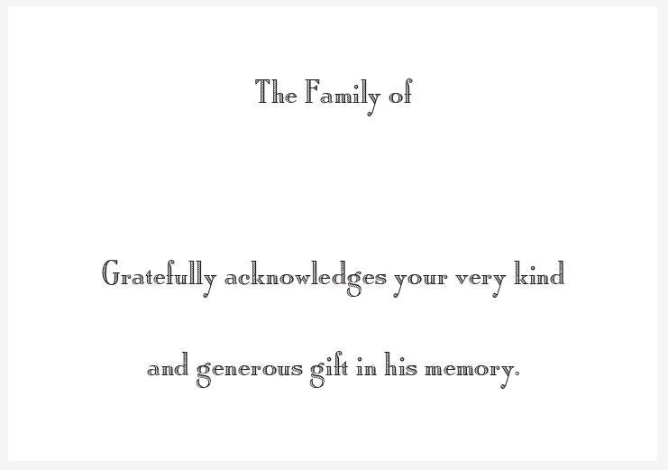 Condolence Acknowledgement Informal Notes | Sample Proofs