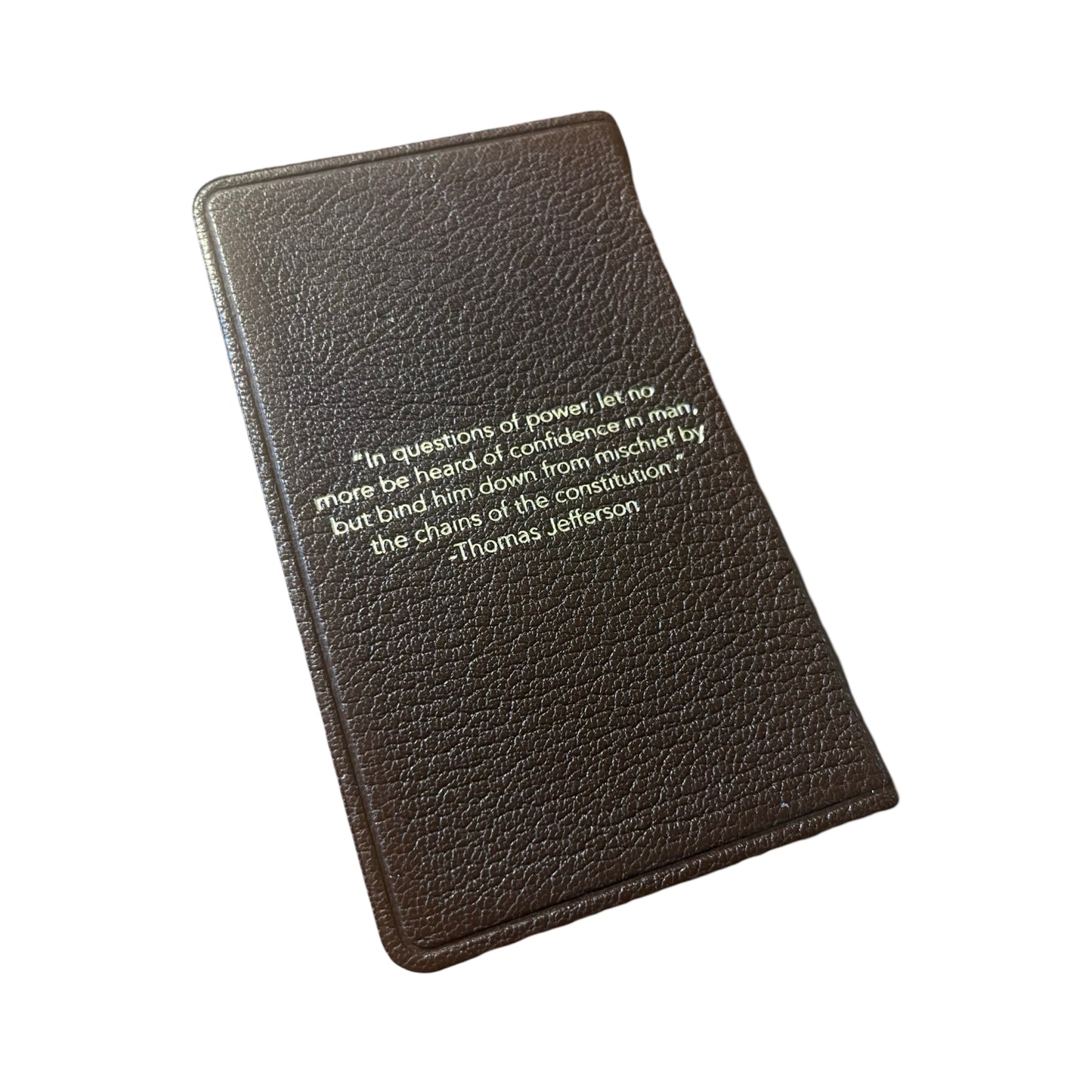 Constitution Book | Custom Leather Constitution Gift Book | 5 by 3" | Gold Stamping | Hand Bound