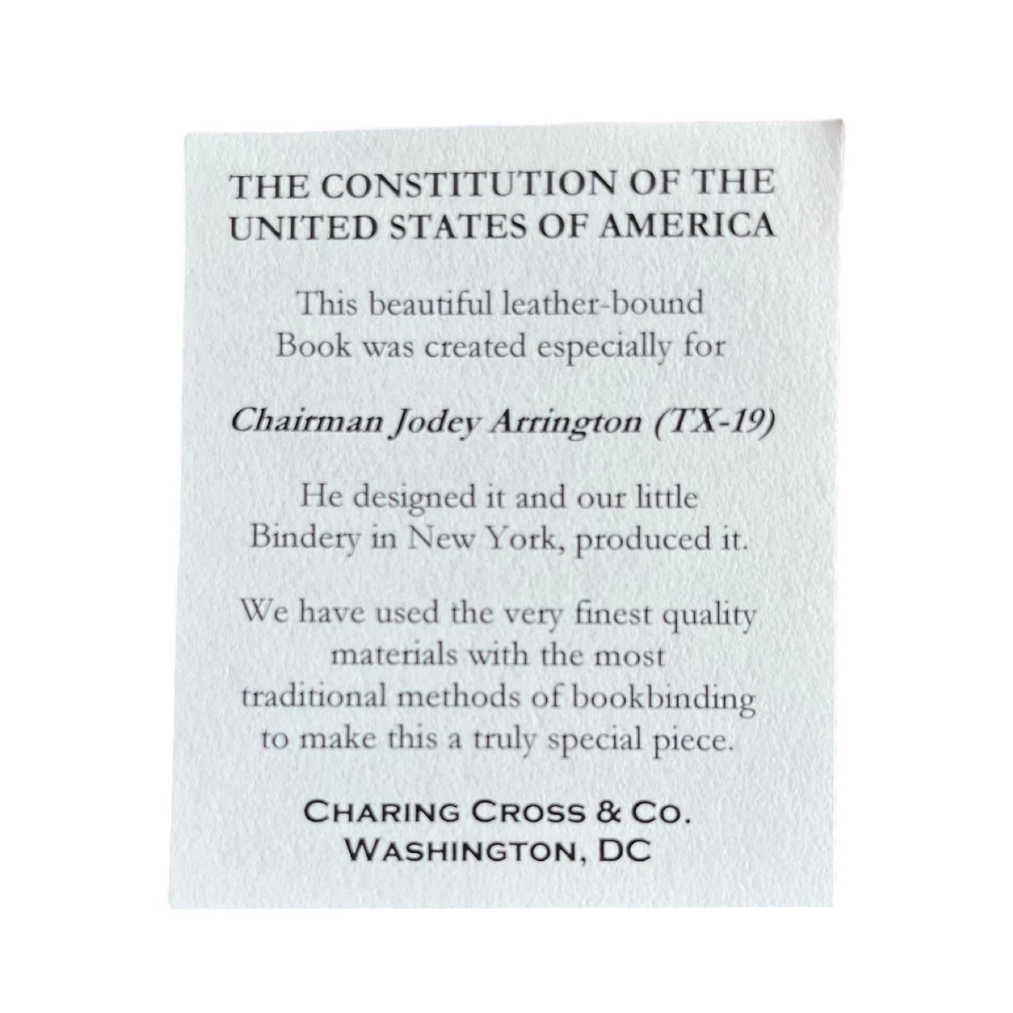 Constitution Book | Custom Leather Constitution Gift Book | 5 by 3" | Gold Stamping | Hand Bound