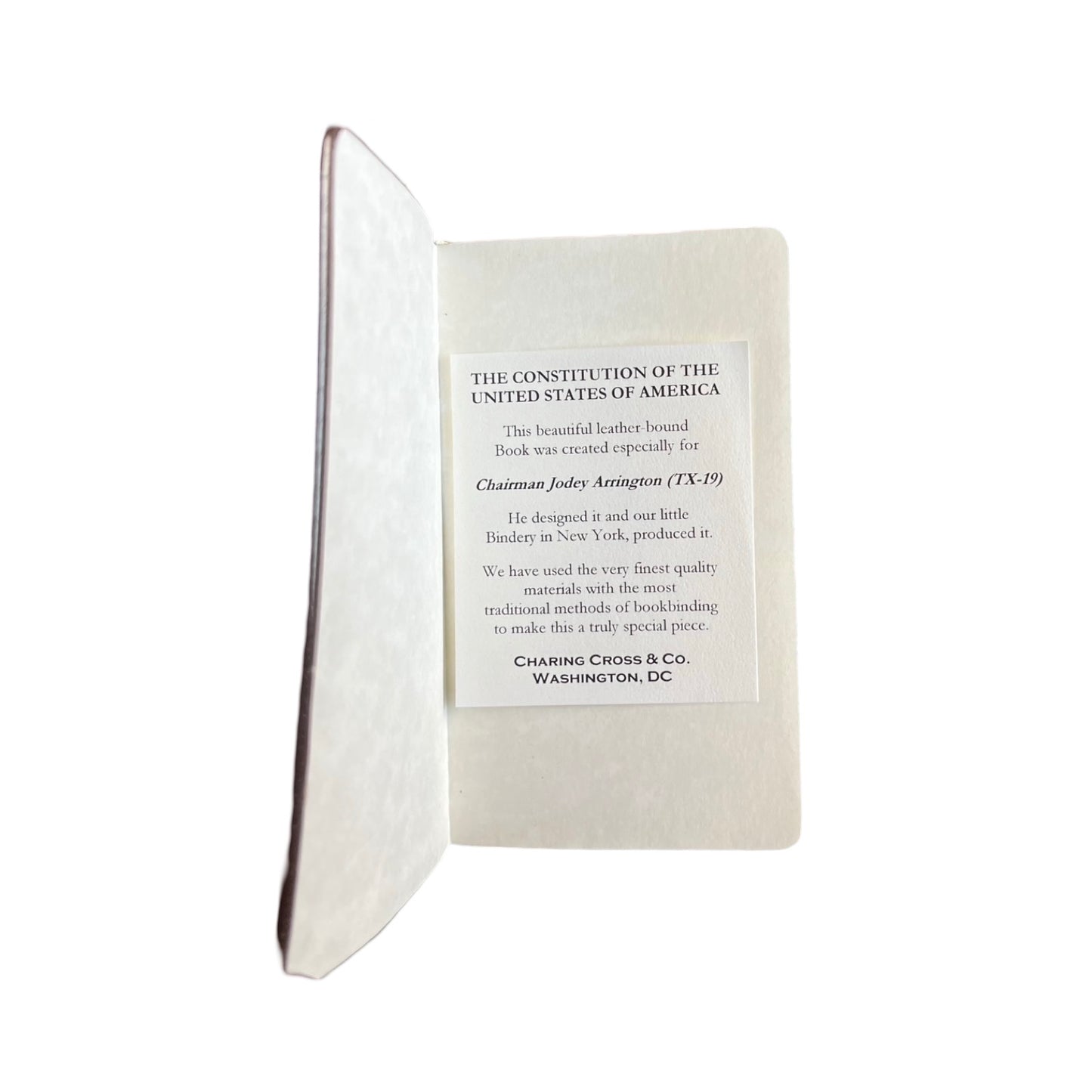 Constitution Book | Custom Leather Constitution Gift Book | 5 by 3" | Gold Stamping | Hand Bound
