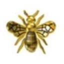 Honey Bee Cufflinks | Gold Bee Cufflinks | Polished Gold Plate Bee Cuff Links