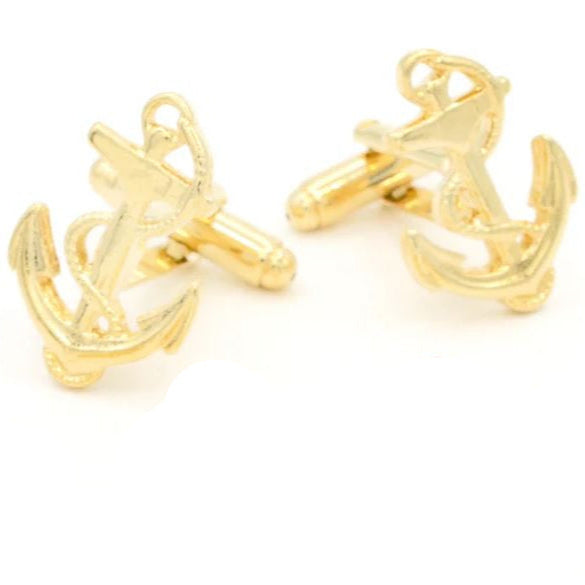 Anchor Stud Set | Anchor Cufflinks & Studs | Manufactured in USA in Silver & Gold Finish