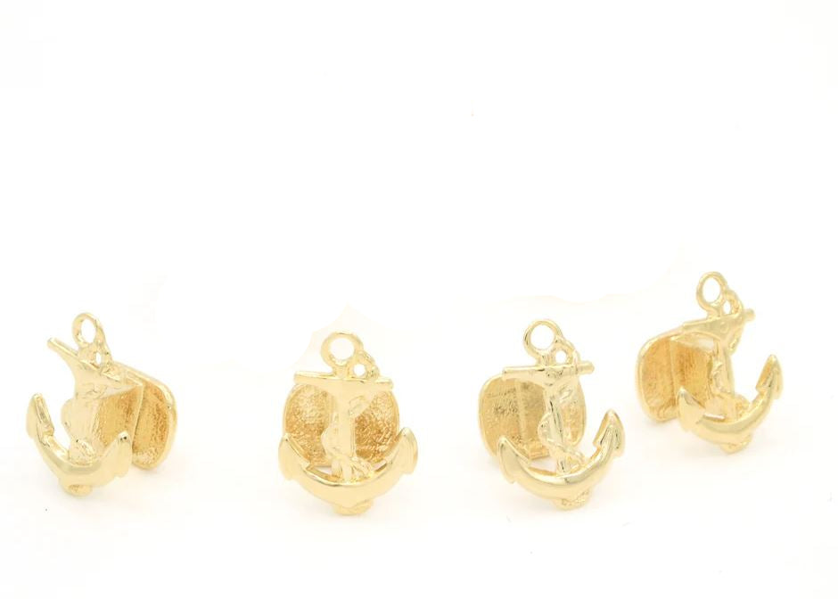 Anchor Stud Set | Anchor Cufflinks & Studs | Manufactured in USA in Silver & Gold Finish