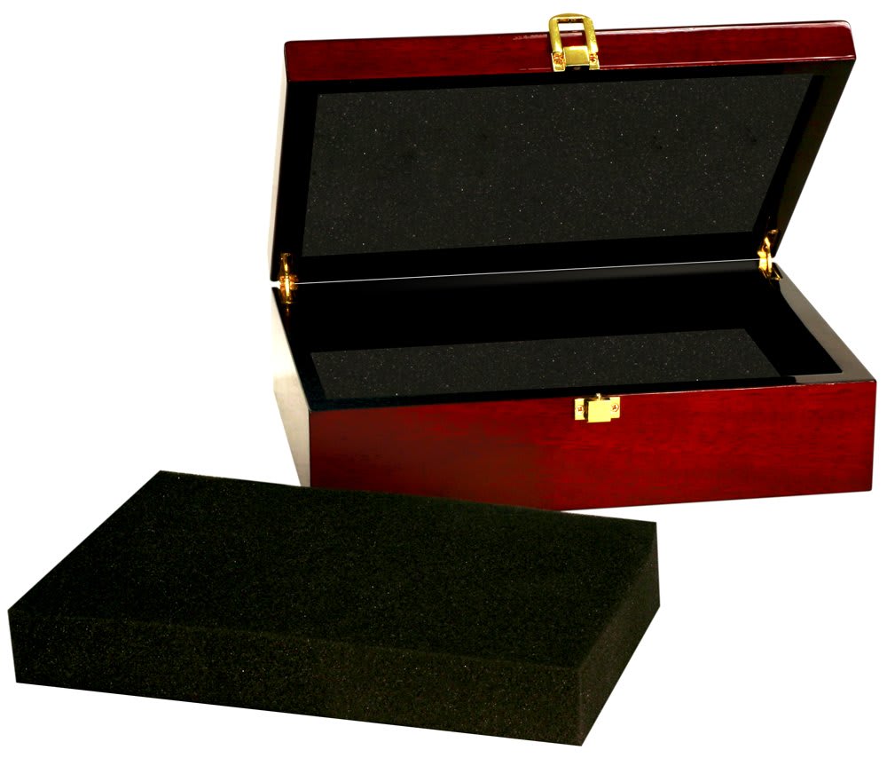 Rosewood Award Box | Desk Box | Polished Finish Rosewood | Custom Engraving | 8 by 6 inches6 1/4" x 2 3/8"4.25 by 4.25 inches (Copy)