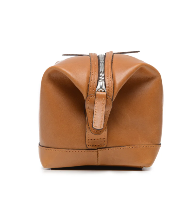 Ryder Dopp Kit | All Leather | Zipper Toilet Kit, Dopp Kit, Travel Case | Full Grain American Leather | Black, Tan, Browns | Korchmar