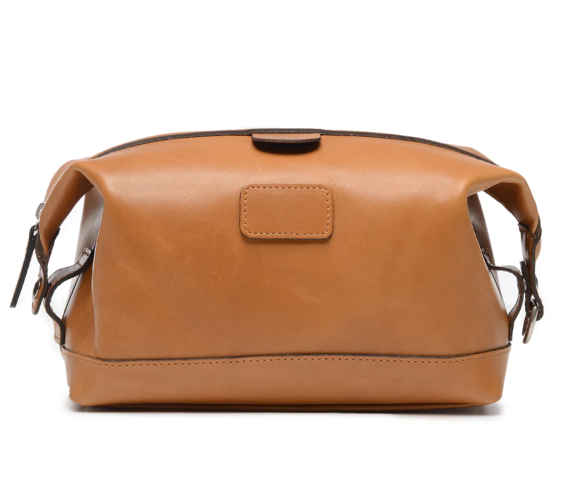 Ryder Dopp Kit | All Leather | Zipper Toilet Kit, Dopp Kit, Travel Case | Full Grain American Leather | Black, Tan, Browns | Korchmar