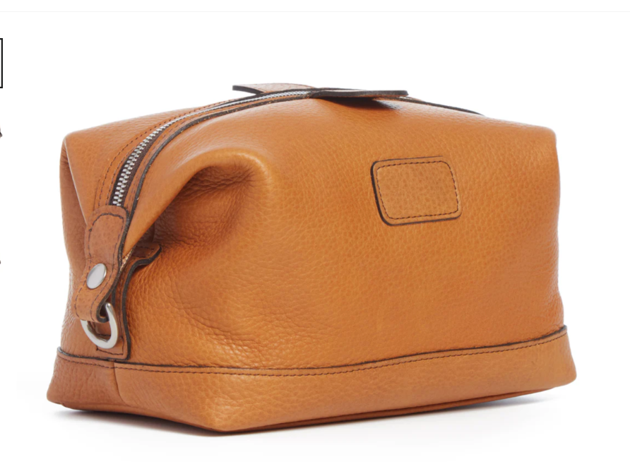Ryder Dopp Kit | All Leather | Zipper Toilet Kit, Dopp Kit, Travel Case | Full Grain American Leather | Black, Tan, Browns | Korchmar