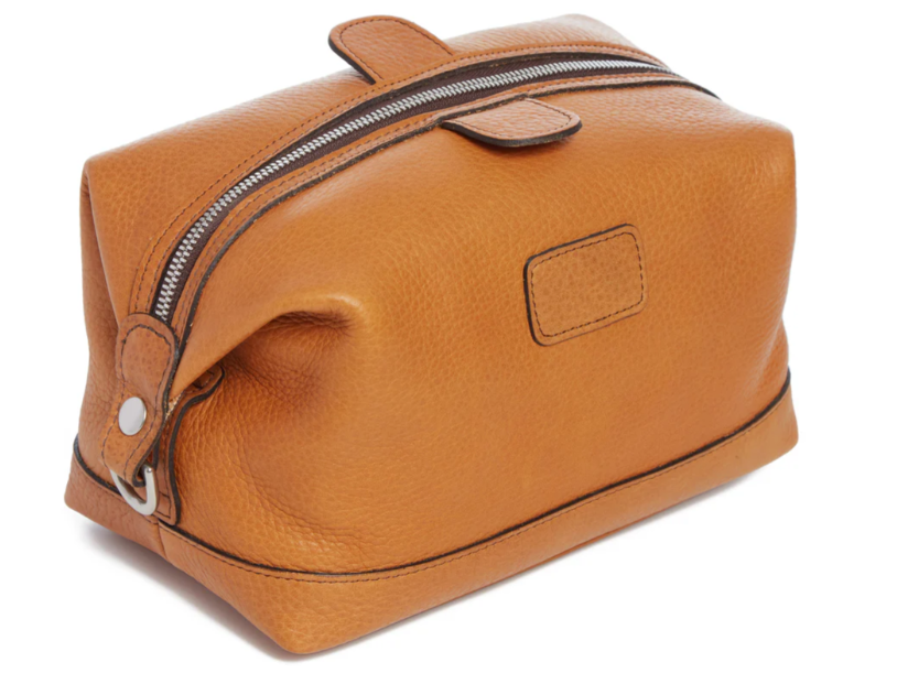 Ryder Dopp Kit | All Leather | Zipper Toilet Kit, Dopp Kit, Travel Case | Full Grain American Leather | Black, Tan, Browns | Korchmar