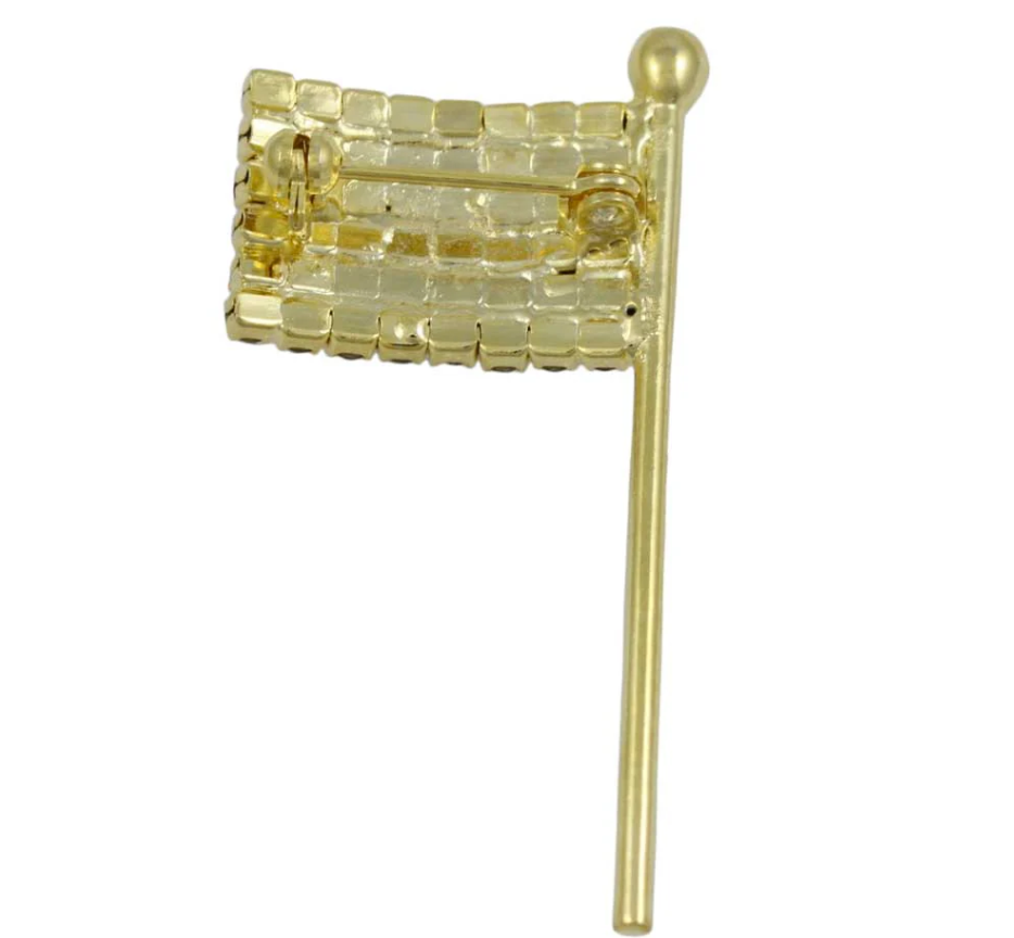 Patriotic Jewelry | US Flag Pin, Brooch | American Flag on Staff