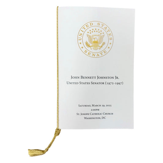 Gawler's Sons | John Bennett Johnston Jr. | Service Program & Tassel