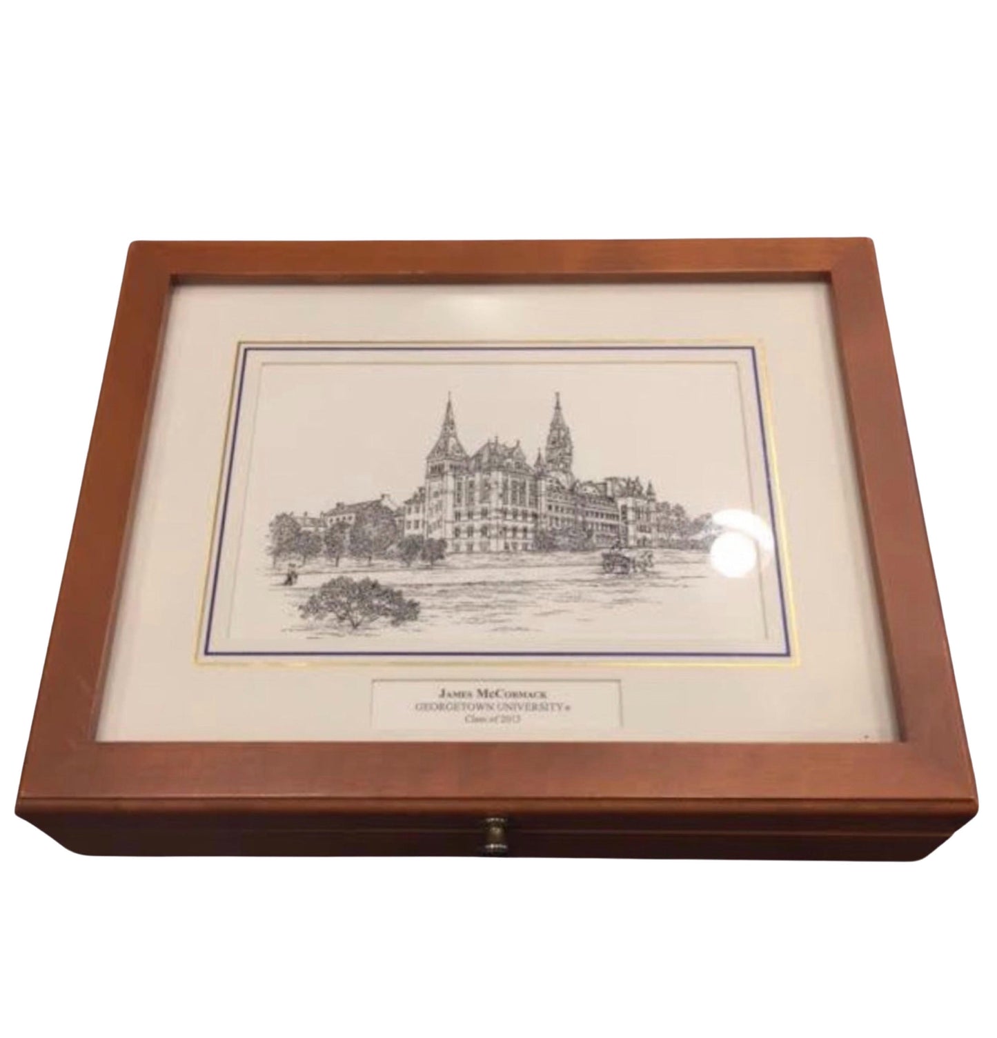 Georgetown University | Medium Desk Box | Stationery Box | Bespoke Sample