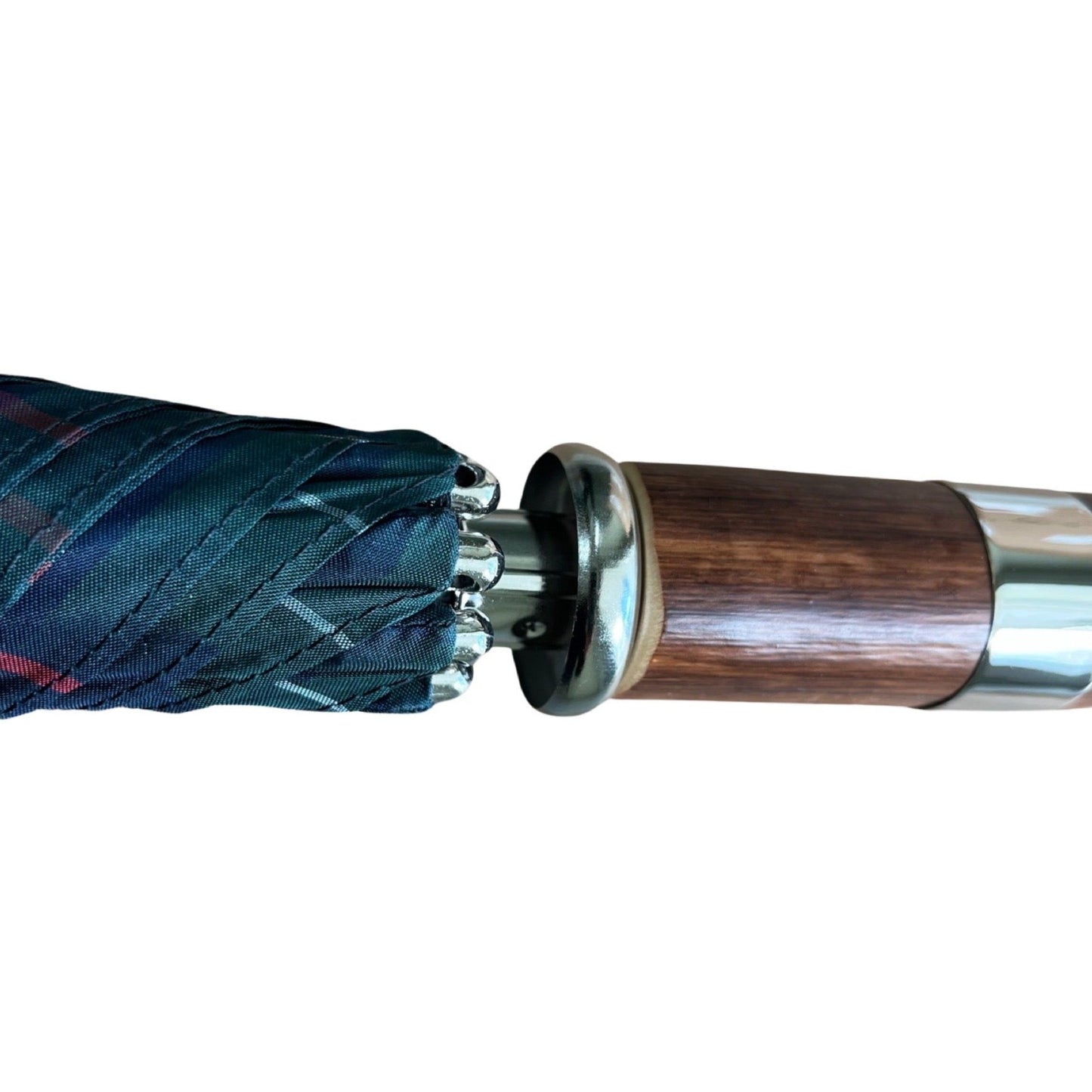 Classic Golf Umbrella | Polished Chestnut Straight Handle | Colquhoun Tartan Plaid Canopy | Size: 27