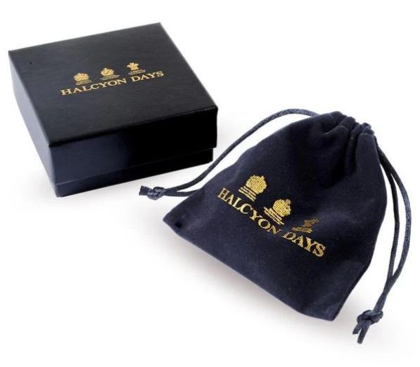 Halcyon Days Patriotic | US Flag Bangle | Waving American Flag Enamel Bangle | Navy and Gold