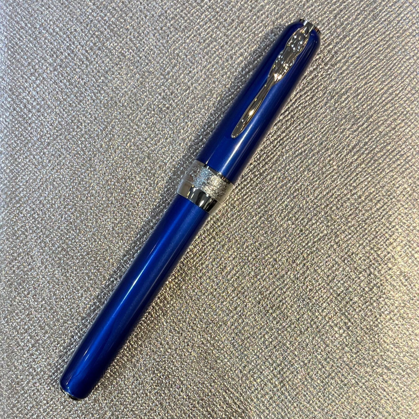 Gift: SOPHIA | Refillable Notebook | 8 by 6 inch | Gold Crossgrain Leather | Silk Lining | Made in England