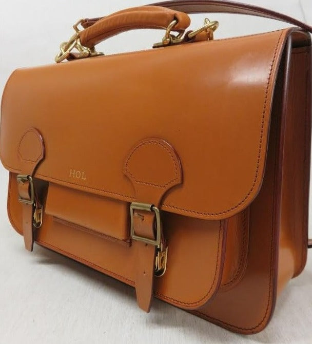 Bespoke Classic Beatrice Bag Handbag | Patterns and Pieces for Production | Hand Stitched | English Bridle Hide | 12 inches | Deposit Only