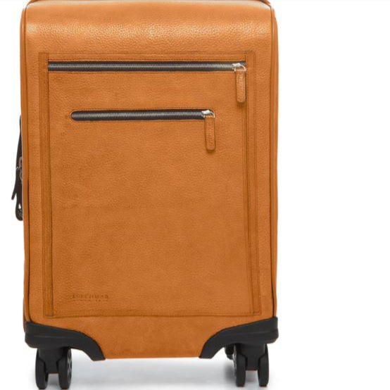 Leather Luggage | Hudson Leather Wheeled Luggage | Korchmar Leather | Initials Included