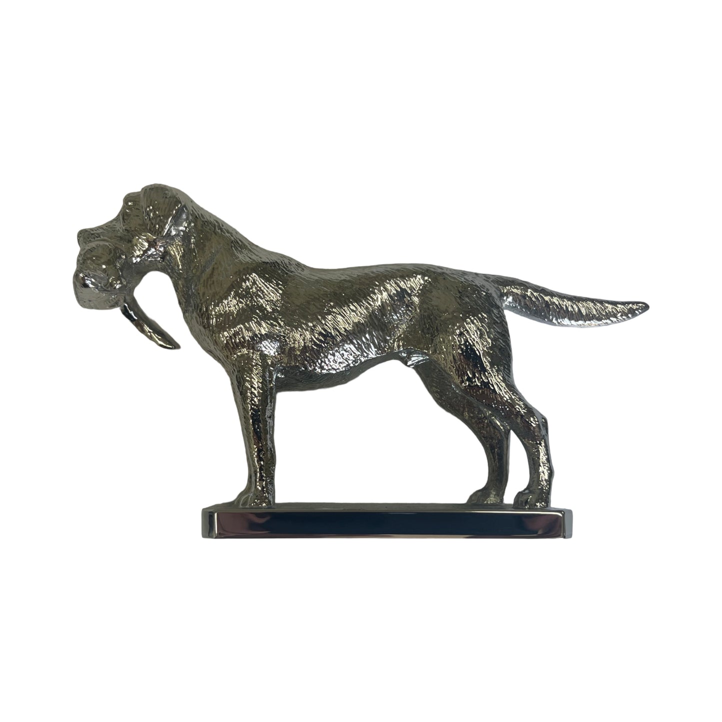 Mascot Hood Ornament | Queen Elizabeth's Labrador Retriever Dog with Pheasant | Car Mascot | 4 by 6 Inches | Made in England