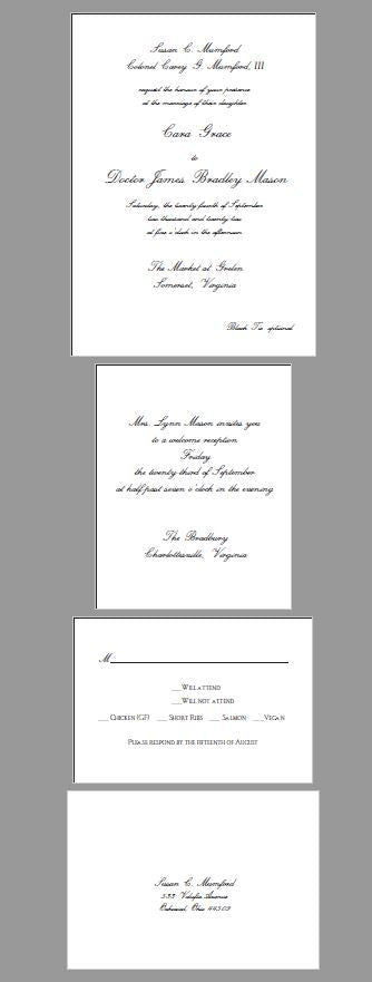 Proofs | Bespoke Stationery | Wedding Suite | Sacker's English Italic Sample