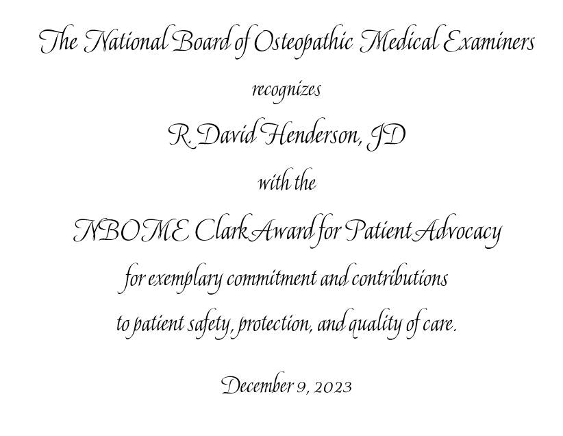 December 2023 | Bespoke Awards for NBOME | Scottsdale, AZ