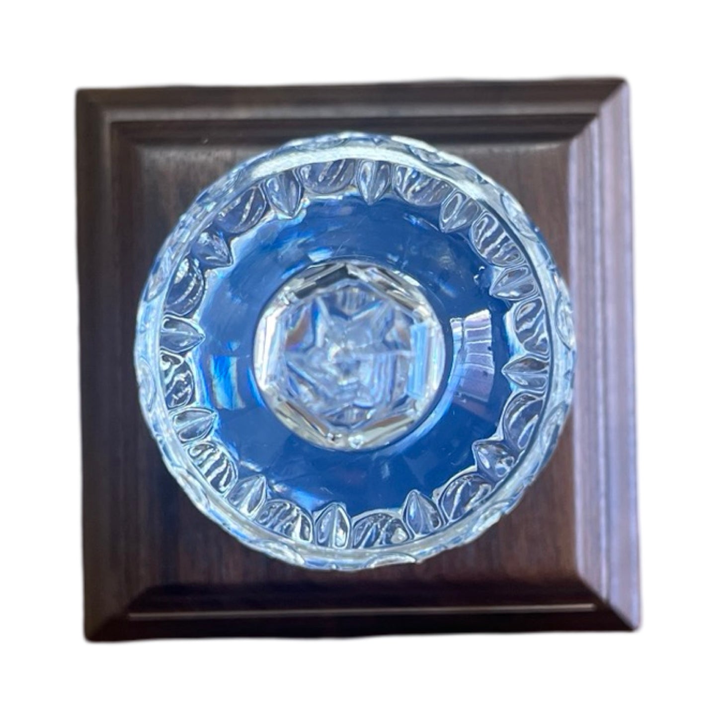 New Democrat Coalition | Waterford Crystal Capitol Dome Award on Natural Walnut with Engraved Brass Plate