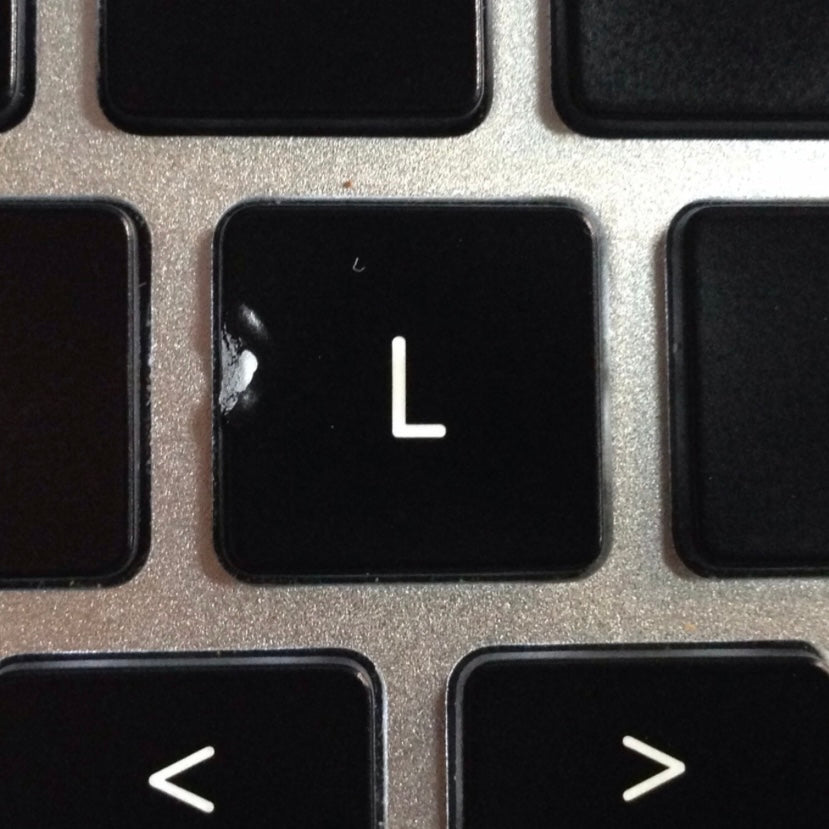 Bespoke MacBook Pro Letter 'L' Paperweight | 3" Resin Cube Paperweight Made in UK | 4" Acrylic Cube Paperweight Made in USA