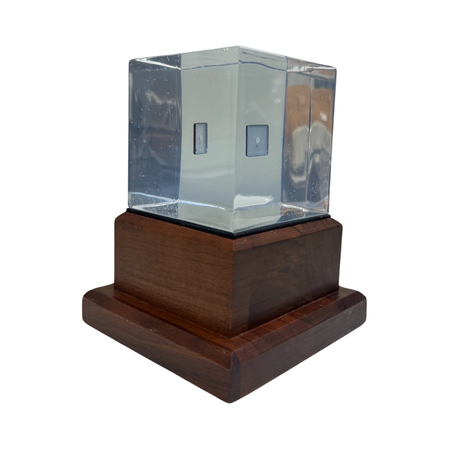 Ted, thank you for being our fan | Engraved Plate on Natural Walnut Base with Leather | Luxury, Archival Packaging