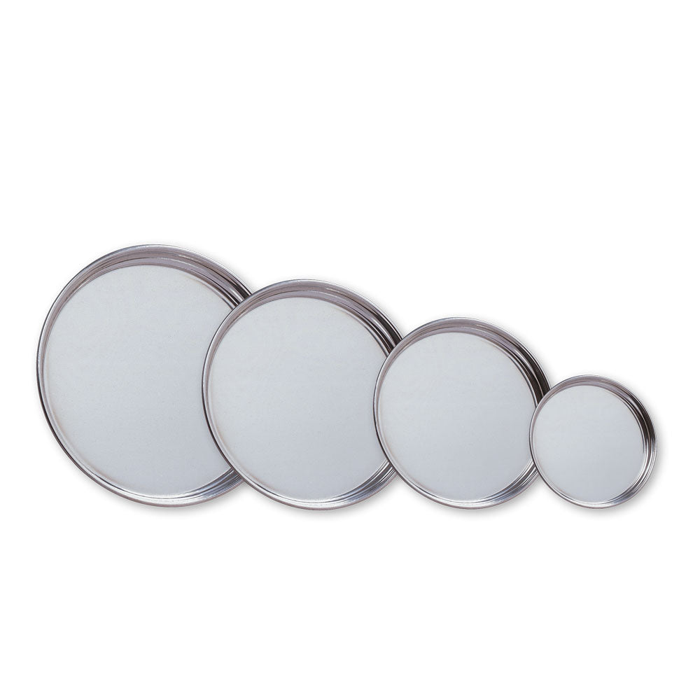 Pewter Tray Engraved | 4 Sizes | Simple Lip Edge Round Tray | Solid Pewter | 4 Sizes | Finest Quality | Made in USA