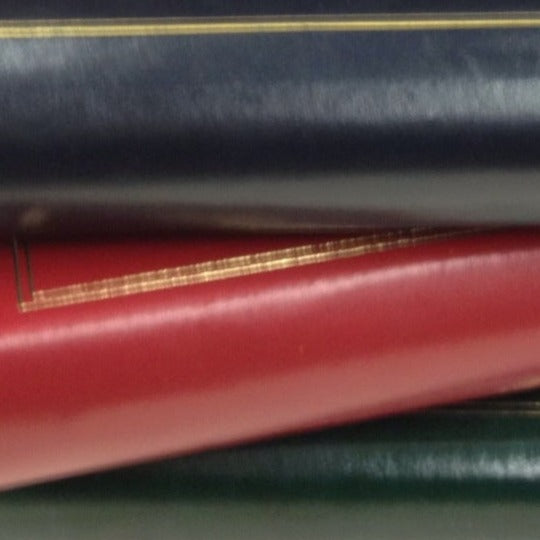 Leather Table Planner | Embassy Size | Place Arranger with Gold Tooling | 9 by 18" | Custom Production | Made in USA