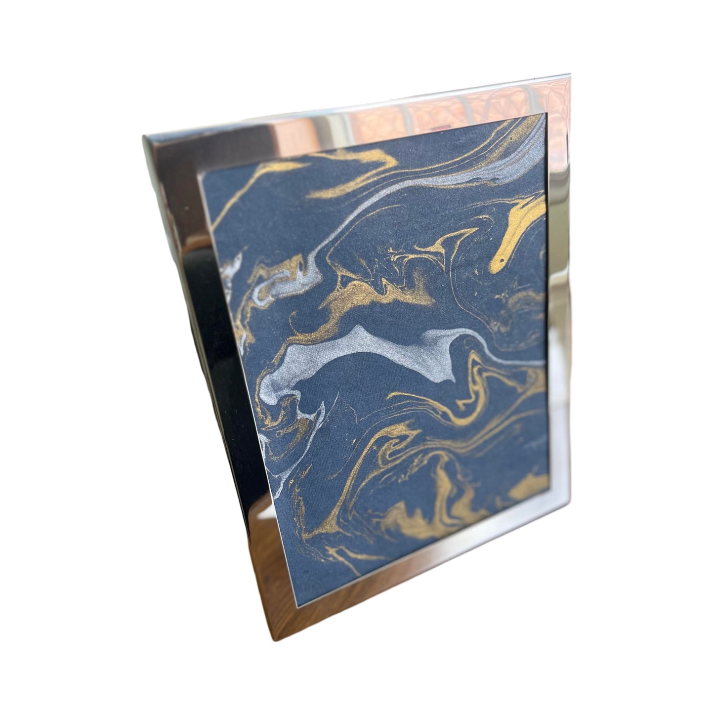 Pewter Frame | 8 by 10 inches | Classic Picture Frame | Thin Border Frame | Made in USA